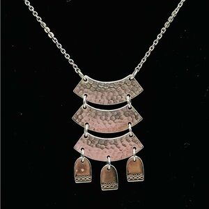 Brighton Marrakesh 3 Tier Tassel Necklace Silver